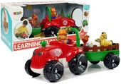 Traktor z Przyczepką, Zwierzętami Dla Niemowląt  na Baterie Światła Dźwięk