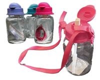 Bidon butelka plastikowa ze słomką i paskiem 330 ml