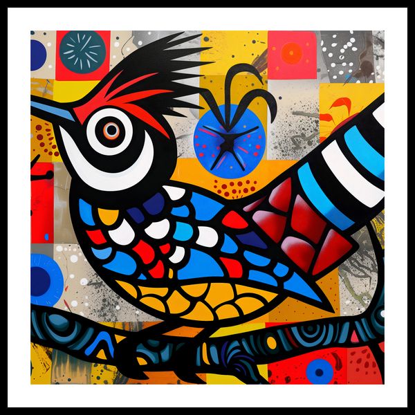 Plakat 70x70cm Ptak Na Wznak zdjęcie 3