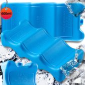 1XDUŻY WKŁAD MROŻĄCY ŻELOWY DO LODÓWKI TORBY TURYSTYCZNEJ 600ML HDPE 620G
