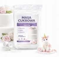 Masa Cukrowa do Tortu - łatwa w wałkowaniu i modelowaniu dekoracji 100G