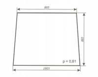 szyba przednia - przód ciągnika Ursus C-360 kabina czeska nowy typ