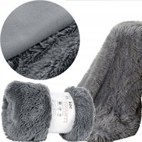 Koc narzuta włochacz 150 cm x 200 srebrny