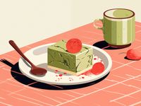 Plakat 80x60cm Deser Matcha