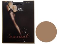 Pończochy do pasa z pionowym szwem Fiore Tan 2