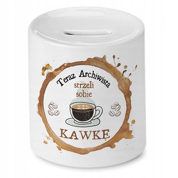 Skarbonka Dla Archiwisty Na Urodziny Na Prezent Z Nadrukiem Ze Zdjęciem zdjęcie 1