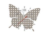 40X40CM ZEGAR SZARY MOTYL OBRAZ