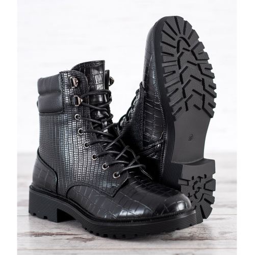 Sznurowane Botki Ze Wzorem r.37 na Arena.pl