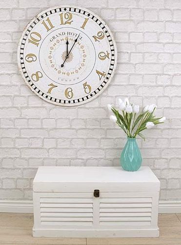 Zegar ścienny Grand Hotel kremowy 60 cm na Arena.pl
