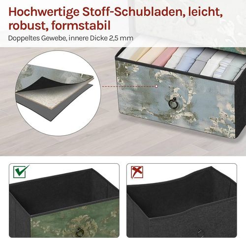 Komoda materiałowa 4 szuflady kwiaty organizer na Arena.pl