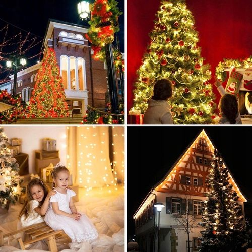 Lampki choinkowe LED 1000 ciepłe białe 72m IP44 zewnętrzne wewnętrzne na Arena.pl