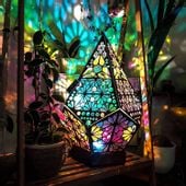 Zjawiskowa LAMPKA NOCNA BOHEMIA DIAMENT PROJEKTOR