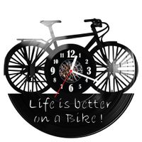 Zegar ścienny z płyty winylowej Rower 1469.14