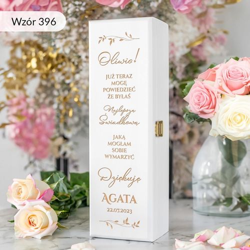 PODZIĘKOWANIE DLA ŚWIADKOWEJ SKRZYNKA NA WINO PREZENT DLA ŚWIADKOWEJ na Arena.pl