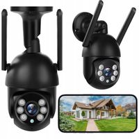 KAMERA ZEWNĘTRZNA WIFI TUYA SMART 8MP ZOOM DETEKCJA 4K CZARNA APLIKACJA UHD