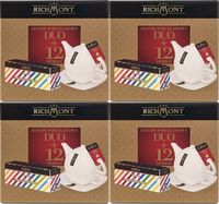 Zestaw porcelanowy do herbaty Richmont + herbata x4