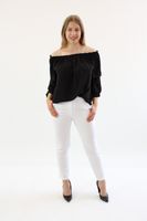 Bluzka hiszpanka z podpinanymi rękawami Giorgia Czarna UNI