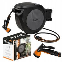 BĘBEN ZWIJACZ NA WĄŻ OGRODOWY AUTOMATYCZNY ZWIJACZ + 20M WĘŻA BLACK LINE