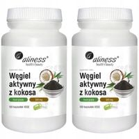 2x ALINESS Węgiel Aktywny Z Kokosa 300mg 100K