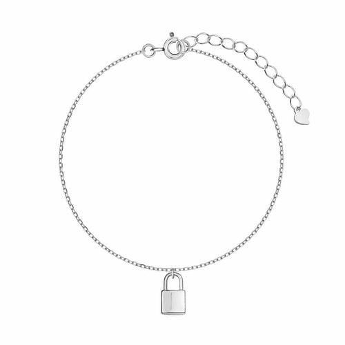 srebrny zestaw dwóch bransoletek - kluczyk i kłódka na Arena.pl
