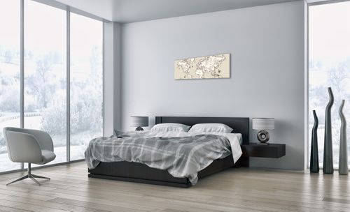 Obraz Na Płótnie - Mapa Kontynent - 90X30 Cm - Ab90X30-2910 na Arena.pl