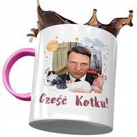 Kubek Różowy Sławomir Mentzen Xd Na Prezent Z Nadrukiem Ze Zdjęciem