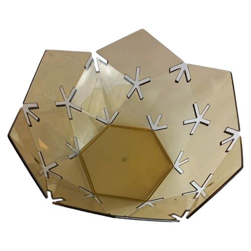 Miska na Owoce Warzywa Geometryczna - Żółta na Arena.pl