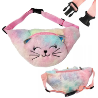 saszetka nerka pluszowa 28 x 16cm KOTEK A-0835