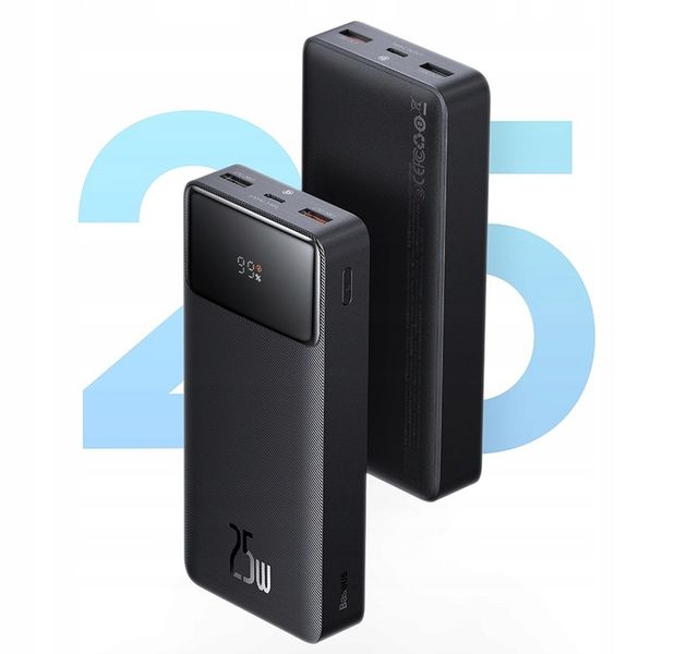 SZYBKI POWERBANK BASEUS 20000MAH 25W PD 3x USB USB-C 3A QC 3.0 UNIWERSALNY zdjęcie 4