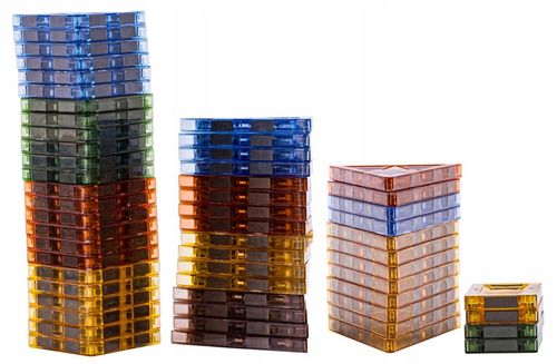 Klocki Magnetyczne Konstrukcyjne Panele Magnetic TILES Pojazdy Figury 100 na Arena.pl