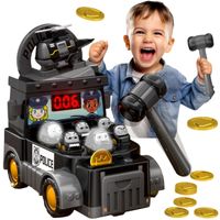 WOOPIE Gra Zręcznościowa Uderz Młotkiem Wbijak Wóz Policyjny z Akcesoriami
