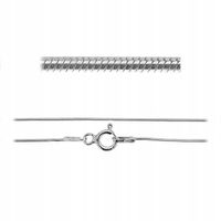 SREBRO 925 Łańcuszek Żmijka SNAKE 45cm 0,7mm