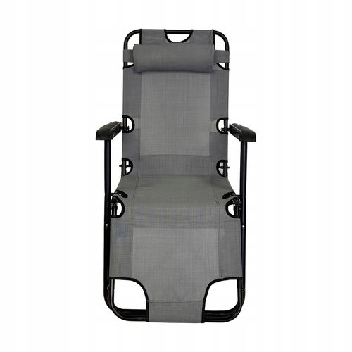 ROZKŁADANY LEŻAK ŁÓŻKO POLOWE TURYSTYCZNE SKŁADANE RIVIERA II JASNY SZARY na Arena.pl