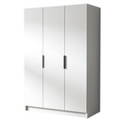 Szafa CALPE I 150 cm-pojemna garderoba-BIAŁY+CZARNY