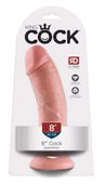 king cock 8 inch skin-coloured