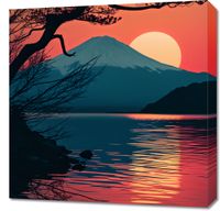 Obraz 60x60cm Góra Wieczorem