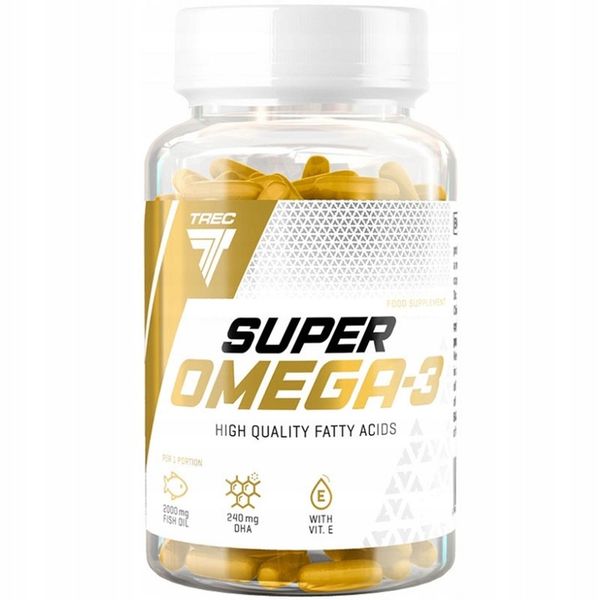 TREC SUPER OMEGA 3 120kaps ZDROWE TŁUSZCZE EPA DHA zdjęcie 2