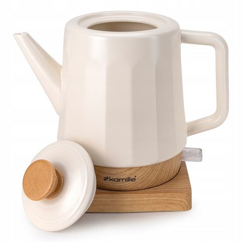 CZAJNIK ELEKTRYCZNY BEZPRZEWODOWY CERAMICZNY KAMILLE 1500 W 1,5 L na Arena.pl