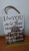 tabliczka/obraz do zawieszenia 20x30 i love you...
