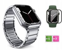 PASEK BRANSOLETA DO APPLE WATCH 7 8 45MM + SZKŁO