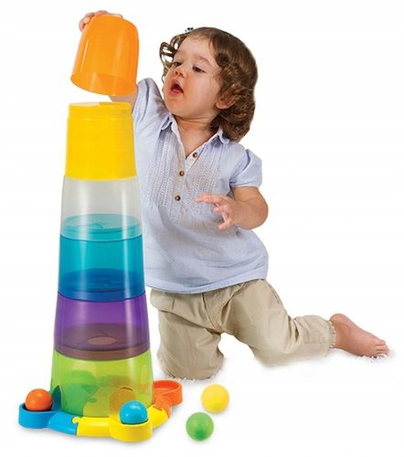 0737 Wieża z Piłeczkami Piramidka Duża SORTER Smily zabawa dla dzieci na Arena.pl