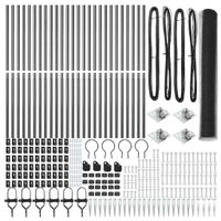 Ogrodzenie z słupkami Szary 1.4 x 50 m Stal pokryta PCV