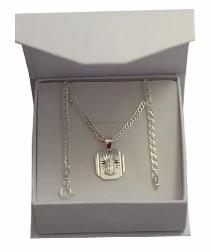 Łańcuszek Srebrny Rombo 3,00 mm z Medalikiem pr 925 Grawer Gratis zdjęcie 1