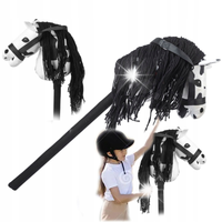 Pluszowa Głowa Konia z grzywą na kiju Dżwięk HOBBY HORSE