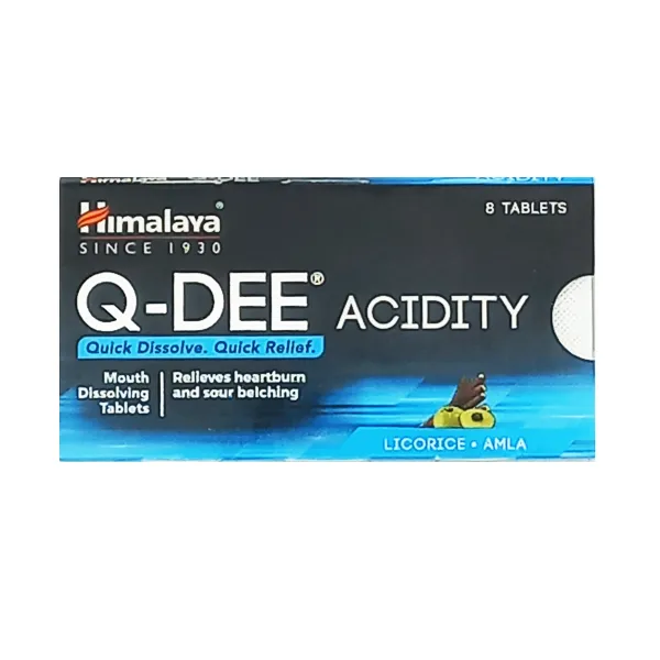 Preparat ziołowy Q-DEE Acidity Himalaya 8 tabletek zdjęcie 1