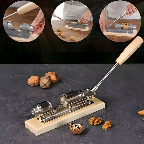 DZIADEK DO ORZECHÓW NA PODSTAWCE ANTYPOŚLIZGOWEJ MOCNY STALOWY REGULOWANY na Arena.pl