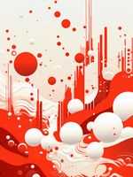 Plakat 60x80cm Krwiście Czerwone Wibracje