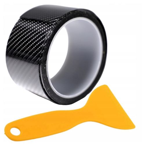 TAŚMA FOLIA CARBON NA PROGI OCHRONNA GRUBA ZABEZPIECZAJĄCA PROGI + RAKLA na Arena.pl
