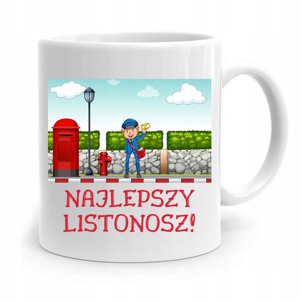 Kubek Prezent Dla Listonosza Najlepszy Listonosz Z Nadrukiem Ze Zdjęciem zdjęcie 1