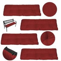 Zestaw poduszek ogrodowych 120x38 wodoodporne idealne na ławkę 4szt bordowe